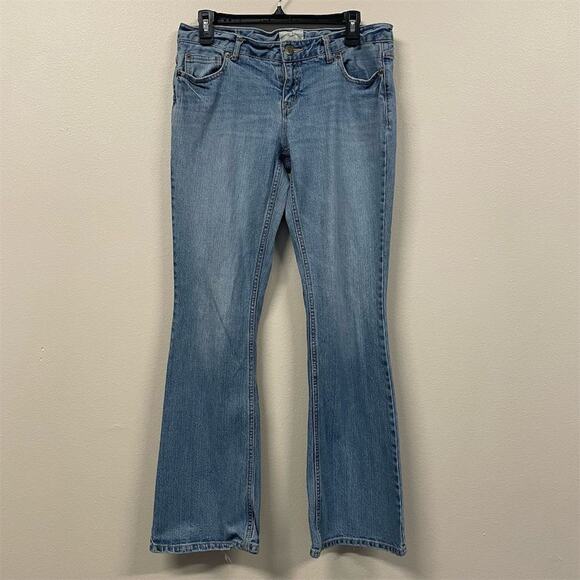 Aeropostale Hailey Flare Women's Jeans Size 9/10 Blue Light Wash Denim - Picture 1 of 9